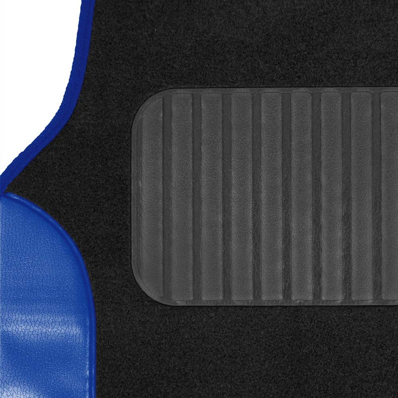 BDK carXS Forza Series Blue Seat Covers Full Set Combo with Car Floor Mats â€“ Front and Rear Bench Cover & Protector Set, Interior Covers for Auto Truck Van SUV - Image 5